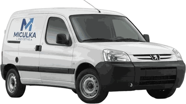 Camioneta Miculka Logística, vista tres cuartos frontal